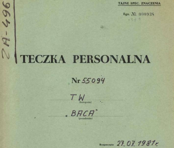 A jednak istnieje: Teczka TW BACA