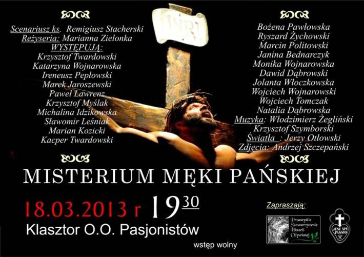 Zaproszenie na Misterium Męki Pańskiej