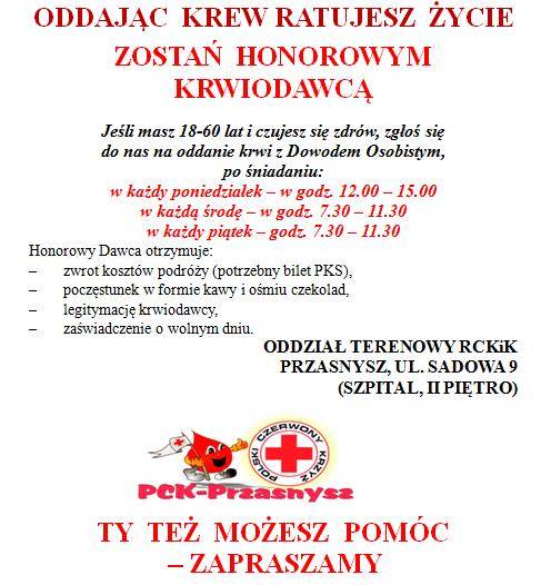 ODDAJĄC KREW RATUJESZ ŻYCIE