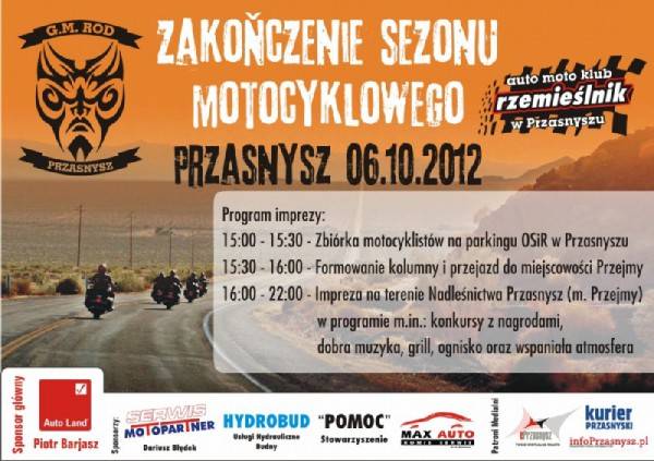 Zakończenie sezonu motocyklowego 