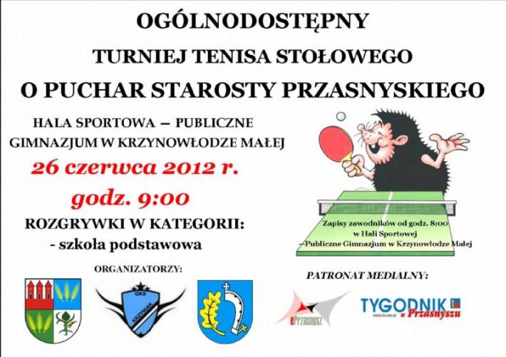Ogólnodostępny Turniej Tenisa Stołowego o Puchar Starosty Przasnyskiego