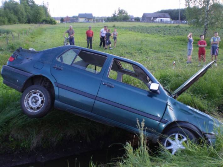 Wypadek samochodu osobowego w miejscowości Ulatowo-Słabogóra 