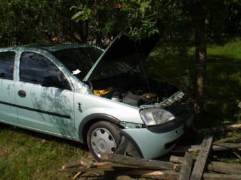 Wypadek Opla Corsy w Mosakach-Stara Wieś
