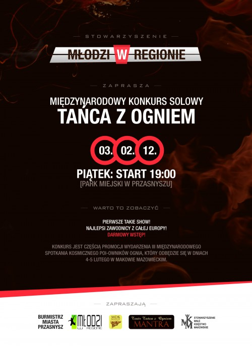 Ogniste show w parku miejskim