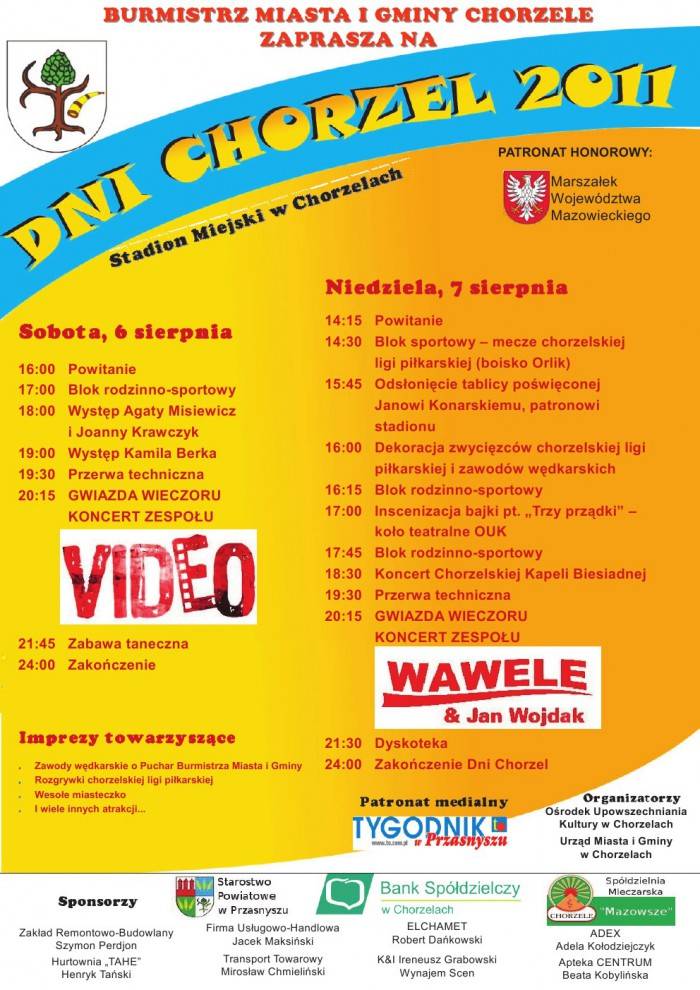 Video zagra na Dniach Chorzel