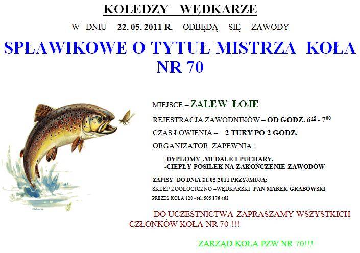 Zaproszenie dla wędkarzy