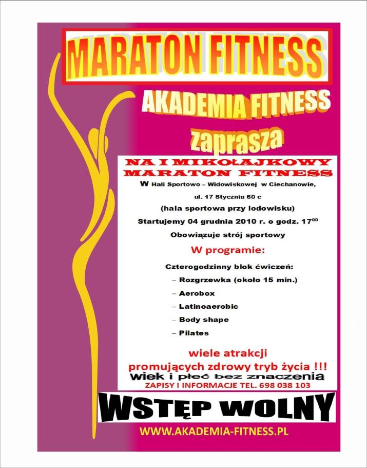Zaproszenie na Maraton Fitness