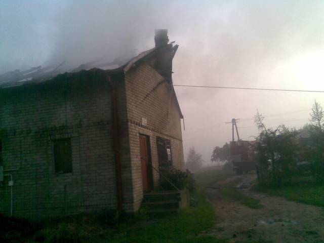 Obora w płomieniach