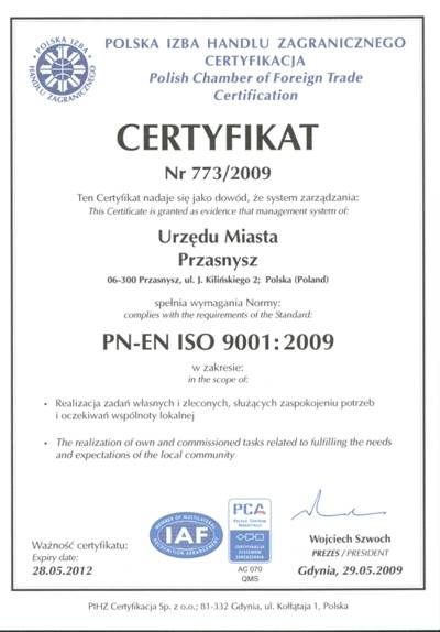 ISO w Urzędzie Miasta