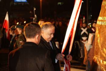 Prezydent Lech Kaczyński w Ostrołęce