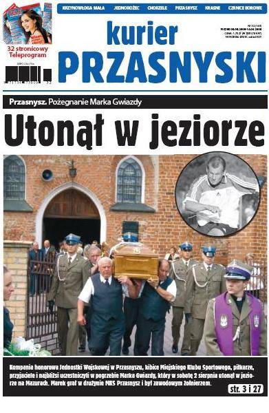 Marek Gwiazda utonął w jeziorze
