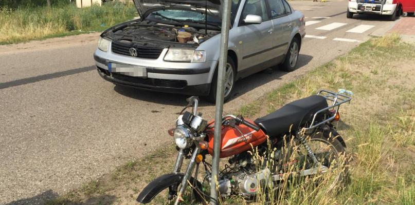 Interwencja Straży Pożarnej do wypadku motocyklisty w gm. Chorzele