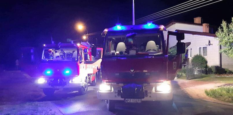 Pożar piwnicy domu jednorodzinnego w Jednorożcu