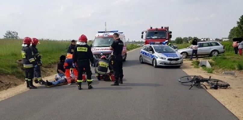 Audi potrąciło rowerzystę, winny był ...
