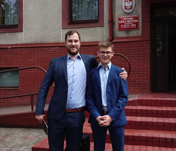 Kamil Dygnos uczeń Szkoły Muzycznej w Przasnyszu na podium w Iławie