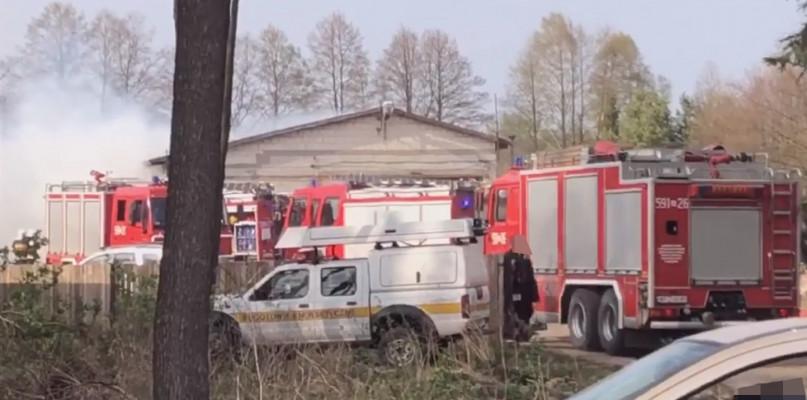 Pożar tartaku w Chorzelach