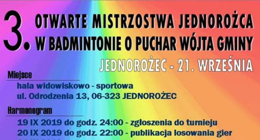 3. Otwarte Mistrzostwa Jednorożca w Badmintonie
