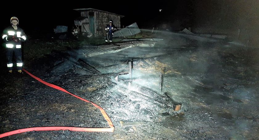 Pożar strawił budynek gospodarczy w Ulatowo Pogorzel