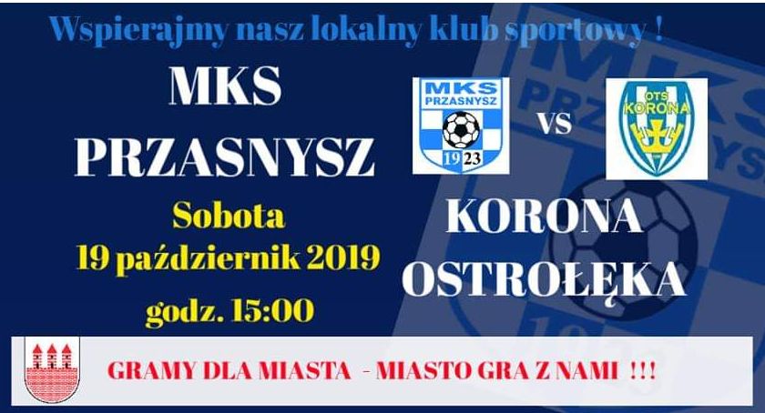 MKS Przasnysz vs Korona Ostrołęka - zaproszenie na mecz