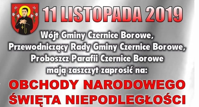 Obchody Święta Niepodległości w Czernicach Borowych - zaproszenie