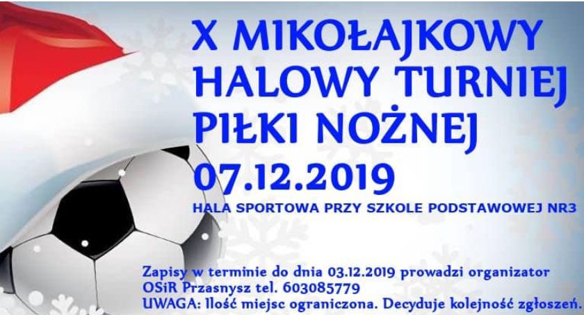 Mikołajkowy Halowy Turniej Piłki Nożnej - zaproszenie