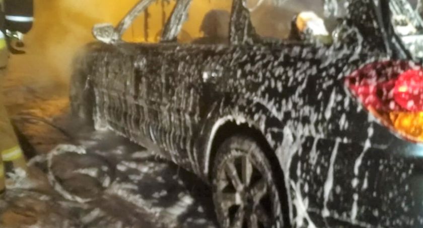 Pożar Subaru w Chojnowie