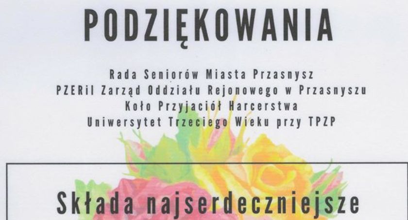 Podziękowania dla Starosty od Seniorów
