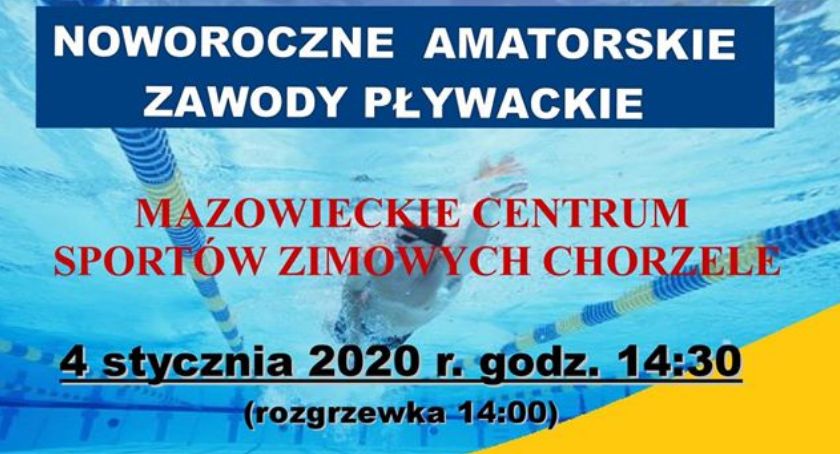 Noworoczne amatorskie zawody pływackie w Chorzelach - zaproszenie