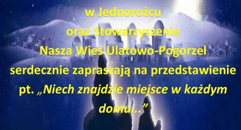 Jasełka w gminie Jednorożec - zaproszenie
