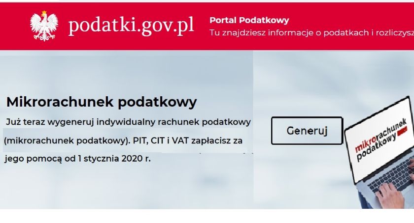 Czy wygenerowałeś już swój mikrorachunek? Naczelnik US przypomina