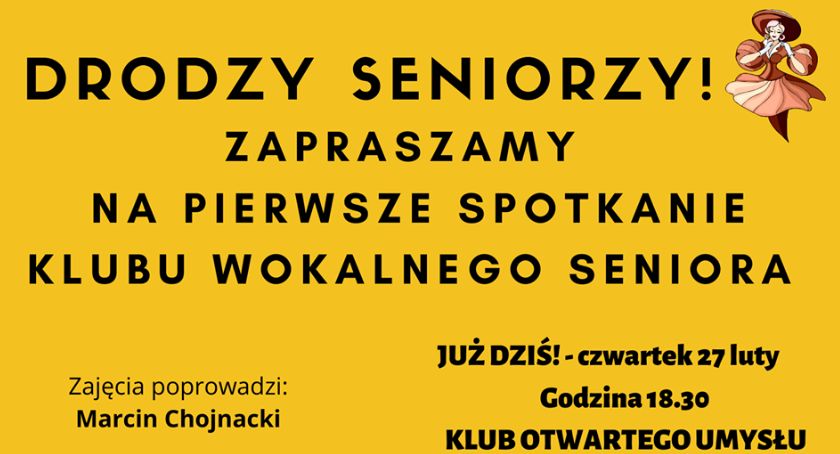 W Przasnyszu rusza Klub Wokalny Seniora. Dziś pierwsze spotkanie