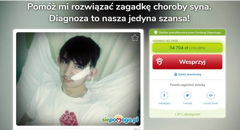 Udało się! Zebrali 100 % kwoty dla Daniela