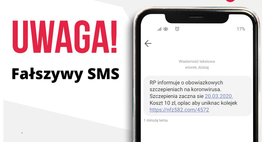 Uwaga na fałszywe SMS-y. Oszuści wykorzystują koronawirusa