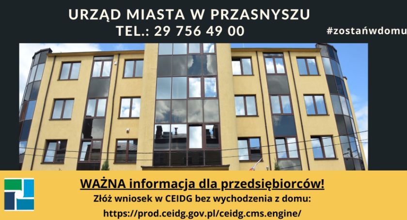 Miasto Przasnysz apeluje do przedsiębiorców