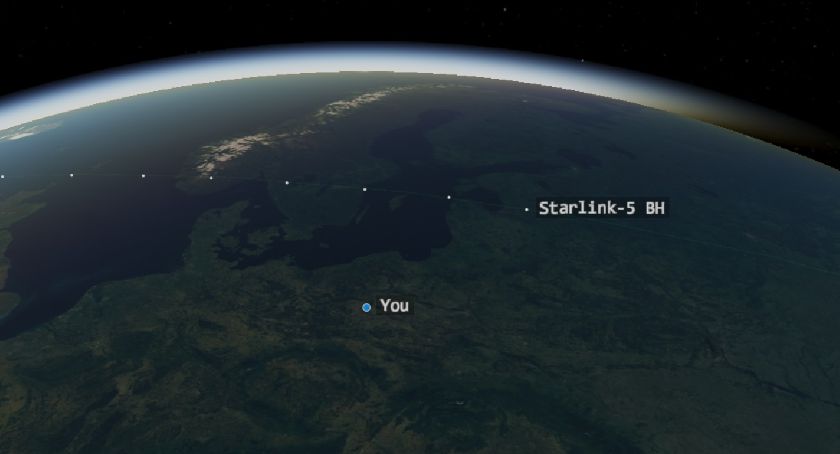  Dzisiaj ponownie! Przelot Starlinków nad Polską