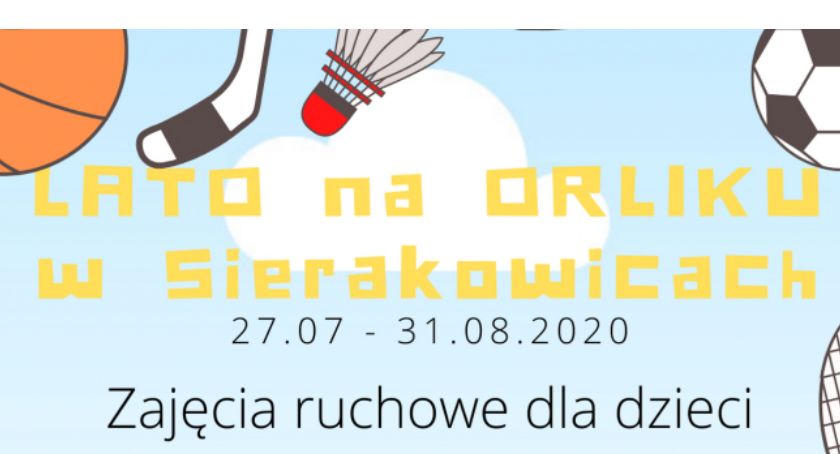 Zajęcia sportowe na orliku w Sierakowicach