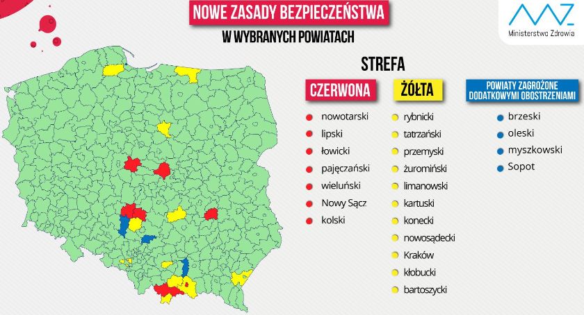 Powiat kartuski żółtą strefą w związku z COVID-19