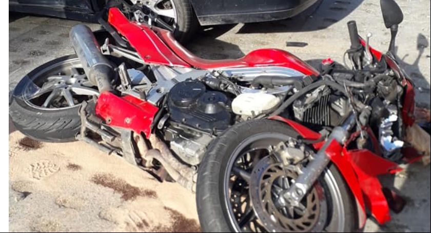 Motocyklista ranny w wypadku w Miszewku