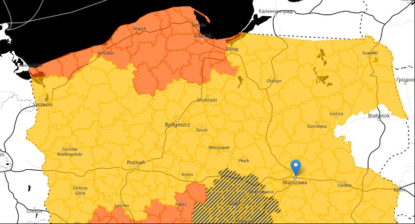 Załamanie pogody - wydano ostrzeżenia II stopnia przed silnym wiatrem