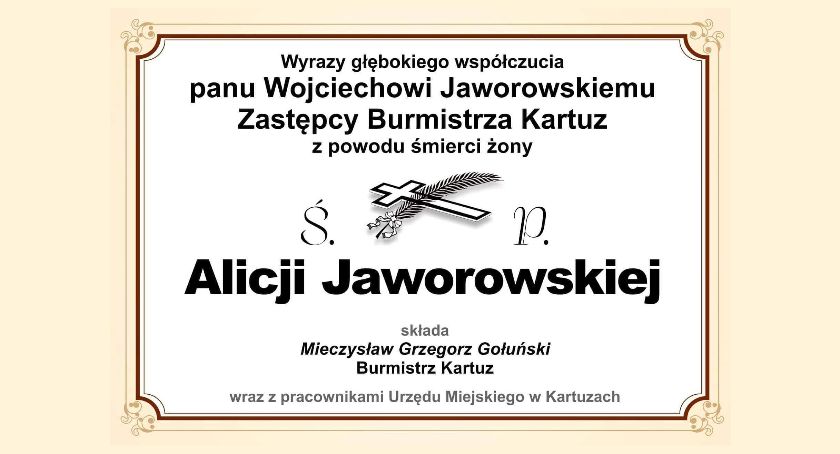 Kondolencje dla Wojciecha Jaworowskiego