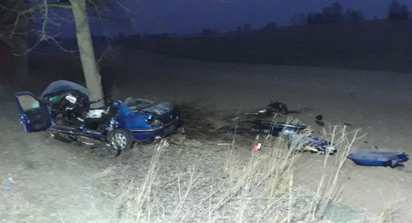Tragiczny wypadek w Klukowej Hucie - nie żyje dwóch młodych mężczyzn