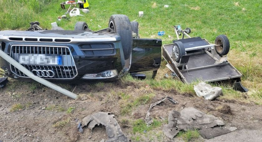 Starkowa Huta. Zderzenie trzech pojazdów - cztery osoby ranne