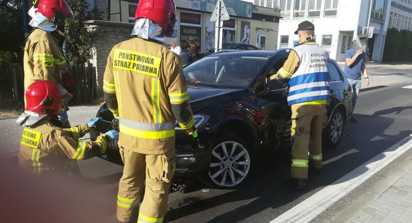 Kolizja na ulicy Gdańskiej w Kartuzach