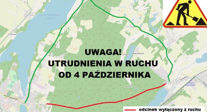 Uwaga kierowcy! Utrudnienia w ruchu na trasie Gołubie-Stężyca