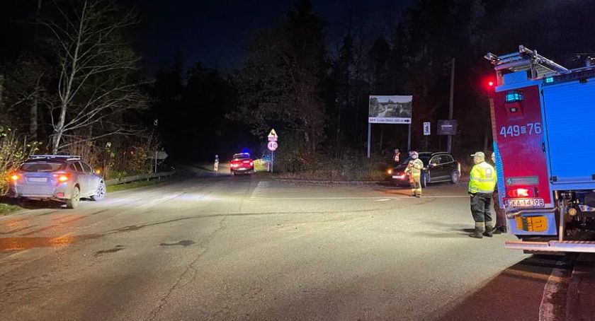 Kolizja na skrzyżowaniu w Sulęczynie