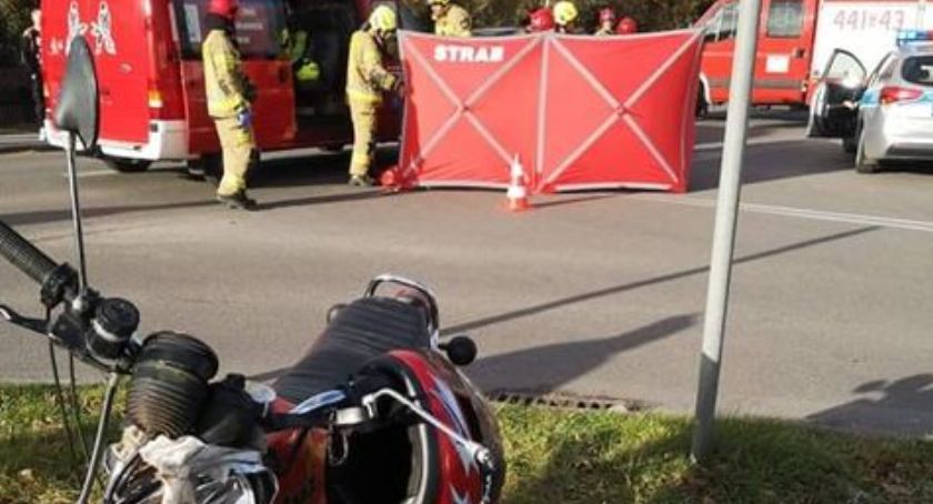 Somonino. Zderzenie motocykla z ciągnikiem