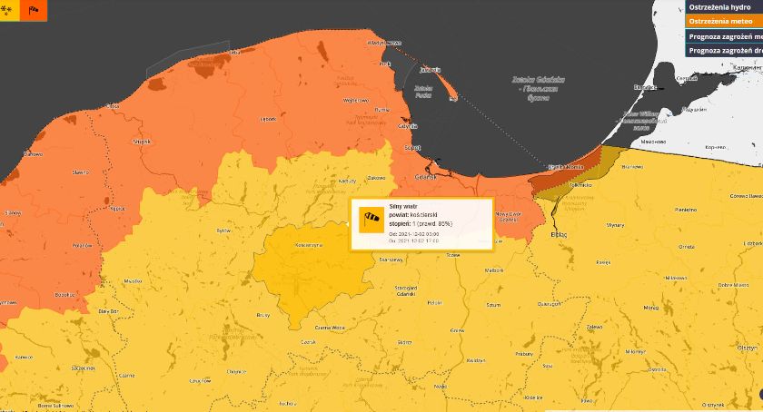 Na Kaszubach będzie mocno wiało - uważajcie na drogach!