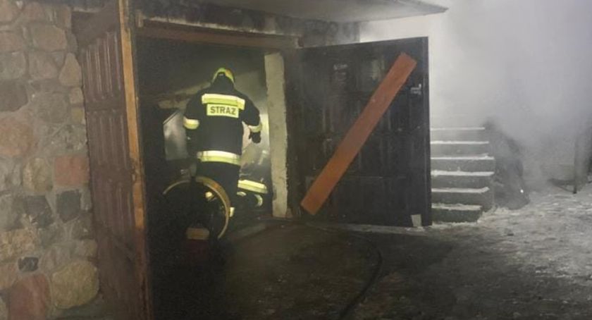 Niestępowo. Pożar w kotłowni - właściciel podtruty dymem