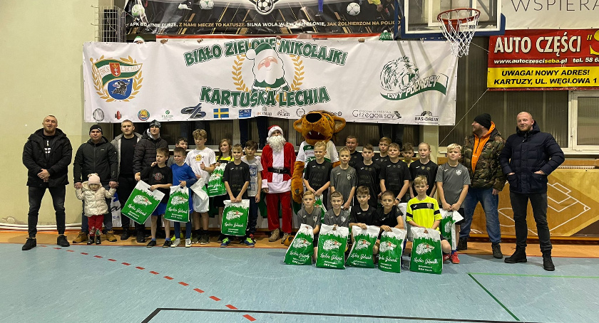 Młodzi sportowcy z pow. kartuskiego wzięli udział w biało - zielonych Mikolajkach