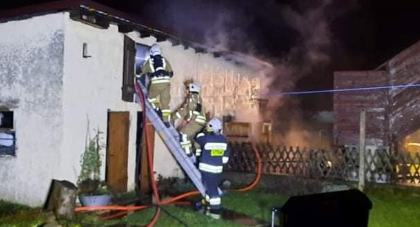 Żukowo. Pożar budynku gospodarczego